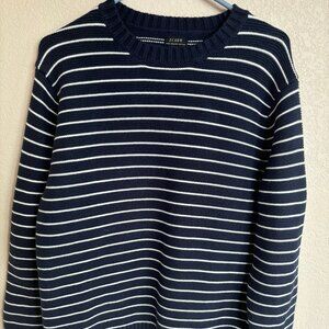 J.Crew blue striped sweater
